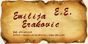 Emilija Eraković vizit kartica